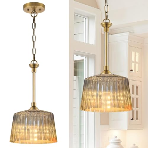 Modern Style Battery Operated Pendant Light Over Kitchen Island,6 RGB Colors Dimmable Hanging Lighting With Remote Control,Wireless Pendant Lights Fixtures（include Bulb ＆ Remote Control）(Gray) by jengush - Used condition - US$18.11