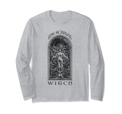 T-shirt Doctor Strange style vintage avec graphisme Scarlet Witch imprimé manches longues