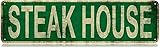 Steakhausschild Neuheit Steakhaus Dekor Steakhaus Straßenschild Wandkunst Dekor für Zuhause Bauernhaus Bar Cafe Man Cave 40 x 10 cm