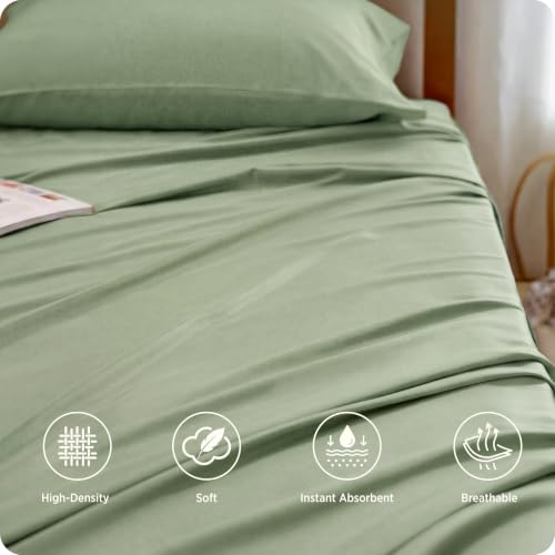 Image of Bedsure PureWoven 100% Rayon Derived from Bamboo, Twin XL Sheets, 3 Pieces
