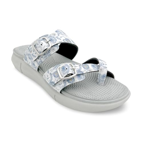 Image of KazarMax Women Magnolia Lightweight Double Strap | Cushioned | Bounce Back | Comfortable Flat Sandals