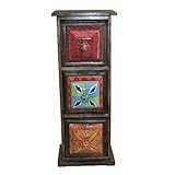 Gall&Zick CD – Cómoda Mini Armario Madera cajón cerámica Muebles Decoración