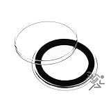 (25) Air-tite 37mm Black Ring Coin Holder Capsules for 1oz Gold & Silver Philharmonics and $7 Silver...