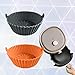 2 pentole del silicone della friggitrice dell'aria, 19cm teglie riutilizzabili antiaderenti degli teglie accessori per friggitrice ad aria The Air Fryer Basket