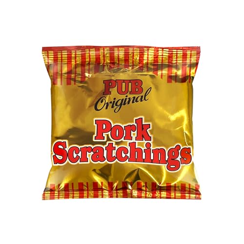 Pub Original - Salted Pork Scratchings - High Protein Snacks - Pub Card of 20 x 16 g Bags
