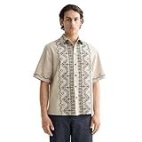 Beige Scotch & Soda Embroidered Short Sleeve Shirt XL