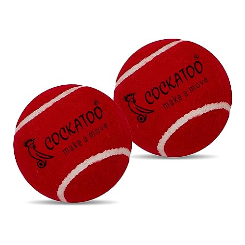 Cockatoo Rubber Cricket Tennis Ball, Construction Of Tennis Ball For Cricket For Optimal Performance,Suitable For All Skill Levels (120 Gr Per Ball – Pack Of 2-Red) For Rs. 120 @ 60% off