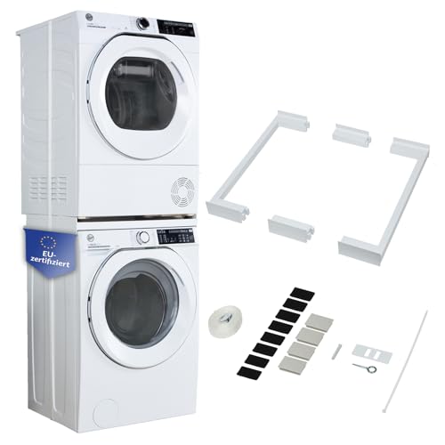 CARE+PROTECT Zwischenbaurahmen für Trockner & Waschmaschine I Universaler Verbindungsrahmen für Geräte mit 55-62 cm Tiefe I Platzsparend & kippsicher stapeln I Zwischenbausatz weiß I Einfache Montage