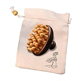 Kopfhaut aus Holz - Sandalwood Multifunktionale Haarbürste, Pflegeinstrumente für natürliches Haar, Meridian-Jäger mit Zeichen