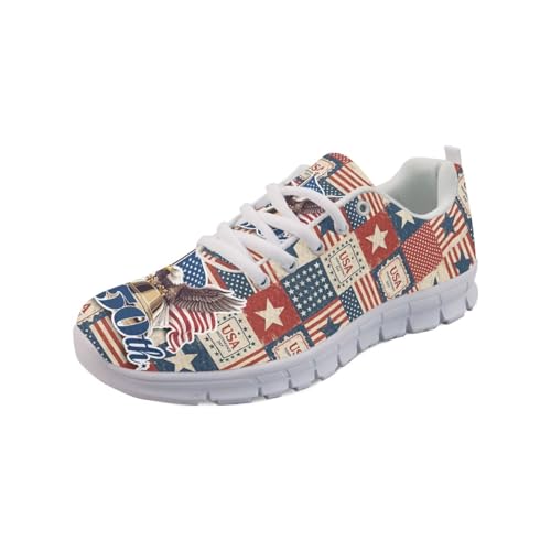 Image of GIFTPUZZ Mens Lace Up Athletic Trainers Running Sneakers Wedge Breathable Gym Lightweight Sports Tennis Shoes
