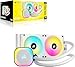 CORSAIR iCUE Link H100i RGB Liquid CPU Cooler - 240mm AIO - QX120 RGB Fans - Fits Intel® LGA 1700, AMD® AM5 - iCUE Link System Hub Included - White