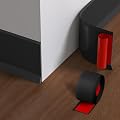 Flexible Baseboard Molding Trim, 4 Inch x 20 Feet Vinyl Wall Base with Wider Self-Adhesive Peel and Stick Cove Base, Rubber Wall Base Moulding Trim, Black