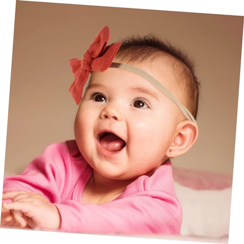 10Pcs Headbands Soft Cotton Bow Hair Accessories Newborn Hairbands with Dot Print Comfortable and Stylish for Boy Girl4