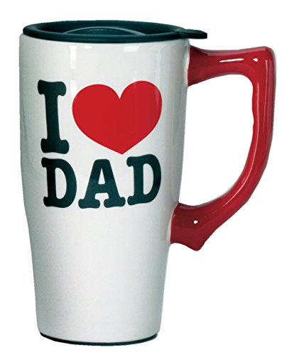 Spoontiques Ceramic Travel Mug I Love Dad Coffee Cup