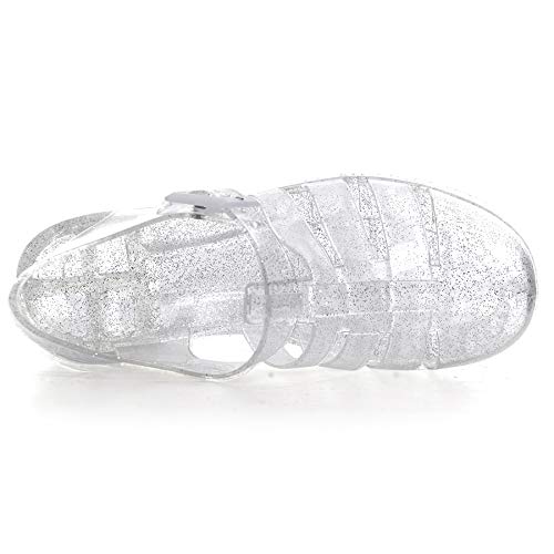Hee grand Crystal Jelly Heel Sandals for Women Summer Beach Jelly Shoes4
