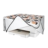 Design : La housse est en lin avec chats et elle protège votre imprimante tout en apportant une touche de déco à votre salon, chambre ou bureau.