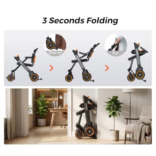 Image of Paiseec W1 2-in-1 Electric Wheelchair for Adults, Easy Folding for Travel