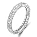 925 Sterling Silver Rings Cubic Zirconia Eternity Engagement Wedding Band