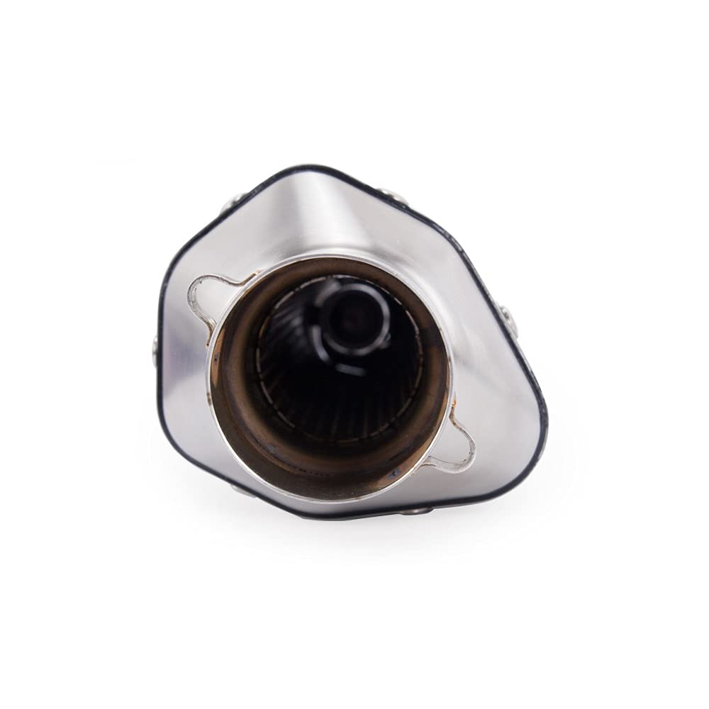 Motocicleta Turbo Escape Down Pipe Silenciador Cola Refit 51mm Hexágono Oblicuo Fibra de Carbono Color Pequeño con Ajuste para Motos Universal