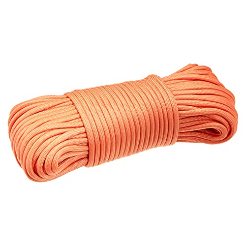 Image of Amazon Basics 550 Type III Paracord, 7-Strand Nylon Core, High Strength for Hiking, Camping, Survival and DIY Crafts, 5 /32 in x 100 ft (4mm x 30.5m), Orange (Pack of 2)