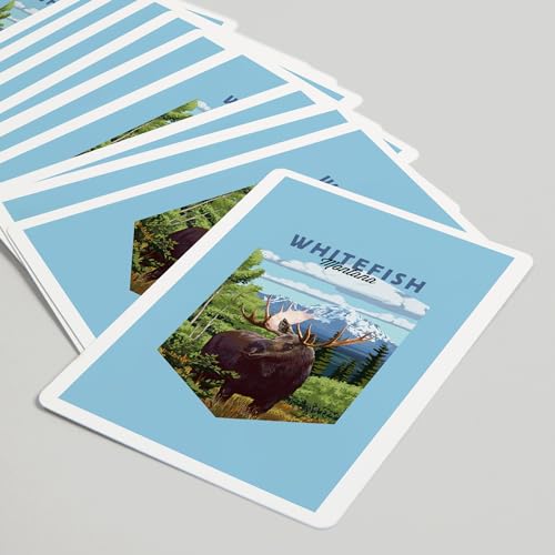 Baraja Whitefish Montana paisaje montaña 52 cartas póker miniatura 5