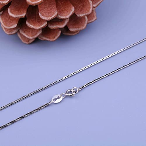 Chaîne de boîte résistante en argent sterling collier robuste 1,4-3 mm