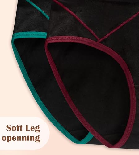 Image of DUKAWA High Waisted Underwear Womens Cotton Soft Breathable Briefs Ladies Panties Multipack (Regular & Plus Size)