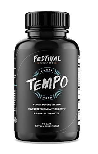 Tempo: Festival Prep | Immune Support | Pre-Festival, Rave, and Party Supplement | Neuroprotective + Boosts Immune System, Supports Liver Detox, Replenishes Electrolytes