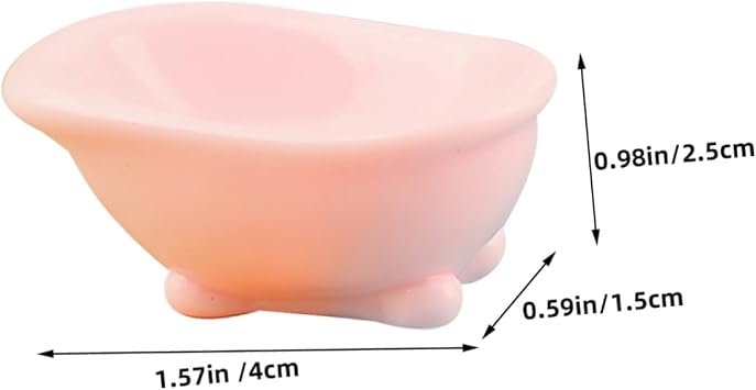 Generic 12pcs Miniature Bathtub Ornaments House Tiny Bathtub Decor Doll Bath Tub Small Bathtub Container Dollhouse Bathroom Mini Bathtub for Hamsters Makeup Storage Bathtub Resin