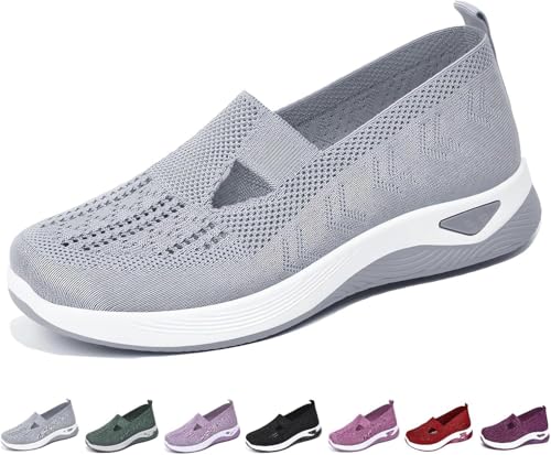 Addenno Womens Shoes, Orthowalkway Womens Sandals, Orthopaedic Sneakers, Casual Orthopedic Breathable Soft Slip on Foam Walking Shoes, Sneakers for Women Orthopedic