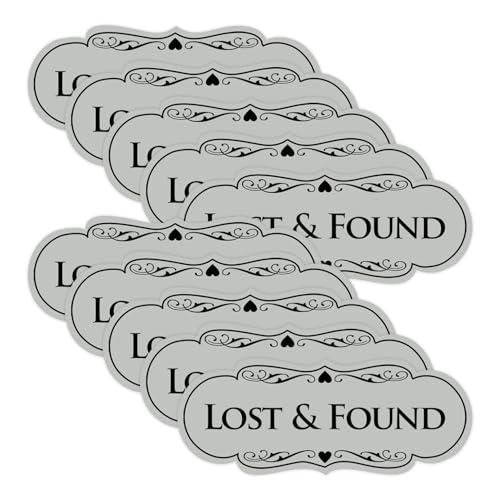 Signs ByLITA Designer Lost & Found Sign (Lt Gray) - Small (10 Pack)