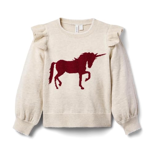 Janie and Jack Girls' Unicorn Pullover Sweater (Toddler/Little Big Kid)