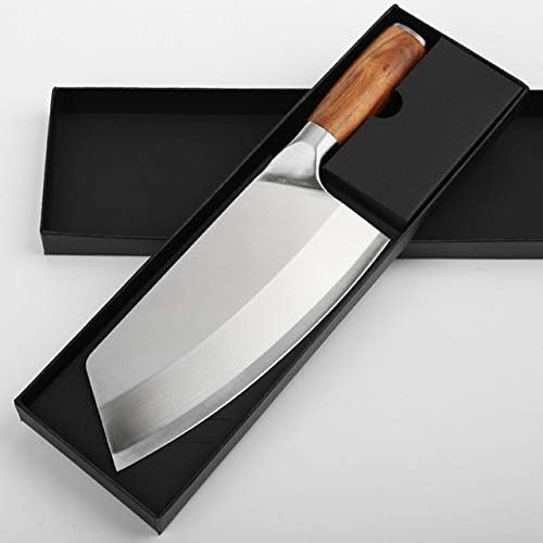 MAYiT Meat Cleaver Knife, 8inch Kitchen Knife Stainless Steel Meat Chopping Cleaver Slicing Vegetables Chinese Chef Knife