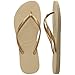 Havaianas Women's Slim Flip Flops Sandals - Sand Grey/Light Golden, 7/8