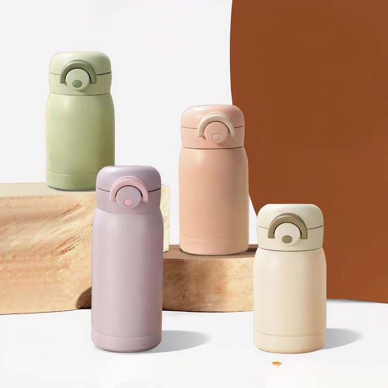 Mini Insulated Water Bottle, Stainless Steel, Kids Water Bottles, Small Tumbler,BPA-Free, Leak Proof, Coffee Bottle for Hot and Cold Drinks, insulated bottle for Purse, School (Pink 7oz) - Image 4