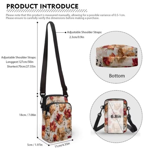 Image of Hawaiian Tribal Small Crossbody Bags for Women Cell Phone Bag Purse, Sea Turtle Zipper Sling Purses Shoulder Bag