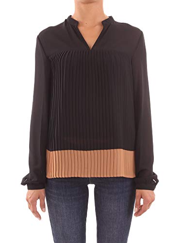 Blusa Donna LIU-JO Nero W69153 - Chemisier fluide élégant pour femme taille ajustée