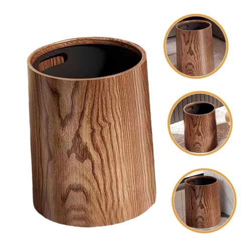 Caneca de basura rectangular marrón de gran capacidad miniatura 7