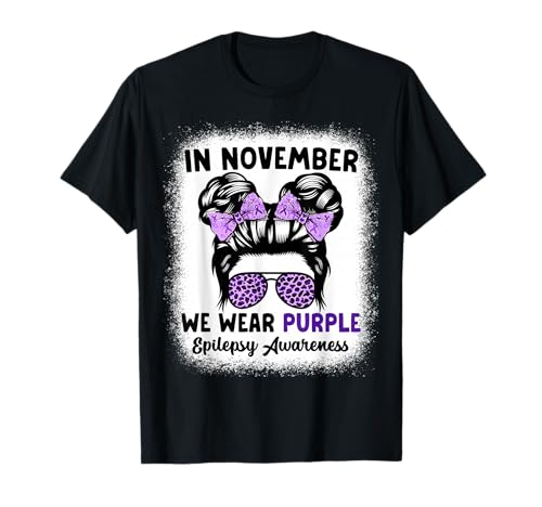 In November We Wear Purple Epilepsy Awareness Women Epilepsy T-Shirt
