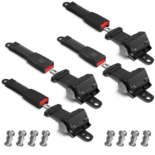 CLUBRALLY Golf Cart Seat Belts 40 Retractable Universal Seat Belts Kit Fits Club Car EZGO Yamaha 4 Set