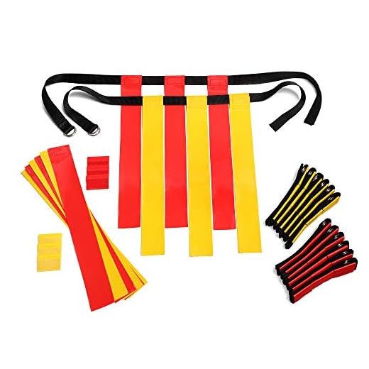 Flag Football Set Kids – Premium 14 Player, 62 Piece Kids Belts and Flags Kit Includes 3 Flags Per Belt Plus a Bonus 6 Replacement Flags