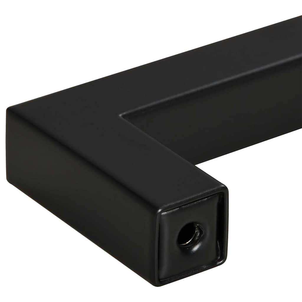 Maniglie per mobili, 5 pezzi, colore nero, in acciaio inox, 480 mm, distanza di 480 mm, maniglie per cassetti, moderne, per cucina, comò, guardaroba con verniciatura a polvere, viti