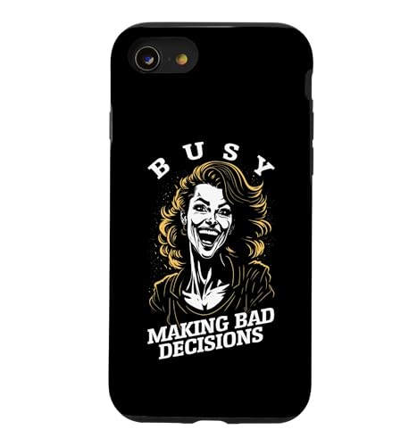 Carcasa para iPhone SE (2020) / 7/8 Ocupado Tomando Malas Decisiones Retro Pop Art Divertido Sarcástico