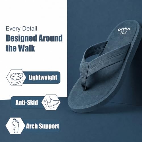 Image of ORTHO JOY Women's Doctor Ortho Slippers | Extra Soft Cushioned Footbed, Anti-Skid Lightweight Flip-Flops for Home & Daily Wear