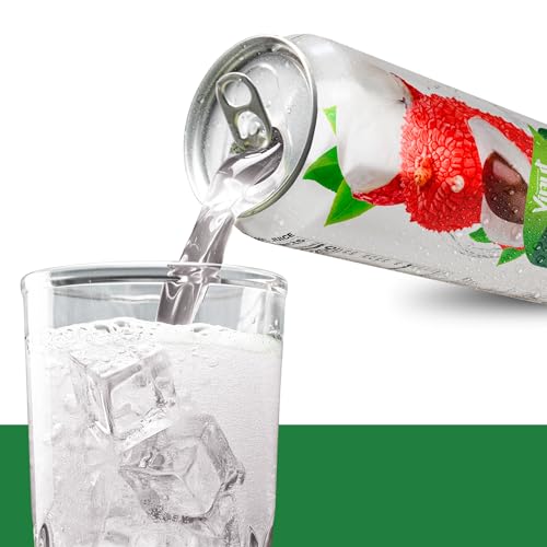Image of VINUT 100% Lychee Juice, No Added Sugar, Not From Concentrate, 16.9 fl oz (500 mL) Can, Pack of 24