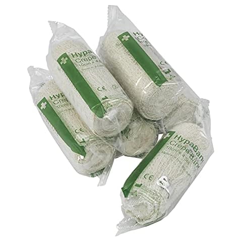 HypaBand Crepe Cotton Bandages 10cm x 4.5m - Pack of 6 Cover