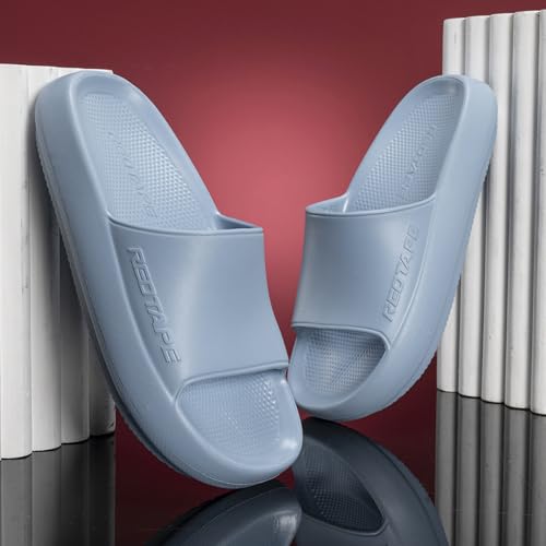 Image of Red Tape Casual Sliders for Men | Refined Round-Toe Shape with a Relaxing Slip-On Support | BEIGE | 7 UK