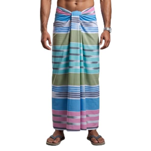 Image of Men's Cotton Lungi | Soft Breathable Wrap Around Lungi | Comfortable Daily & Home Wear for Men