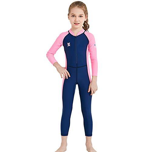 MSemis Kinder Mädchen Jungen Neoprenanzug Neopren Kurzarm Wäremehaltung UV-Schutz Tauchanzug Badeanzug für Wassersport A Königsblau 110-116