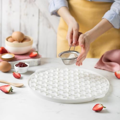 Decora, 0215800 Arabesque Crostata-Kuchengitter aus Kunststoff, Ideal zum schnellen Dekorieren der Arabesque-Crostata, Ø 30 cm… – Ansicht 3